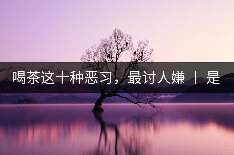 喝茶這十種惡習(xí)，最討人嫌 丨 是否同感？