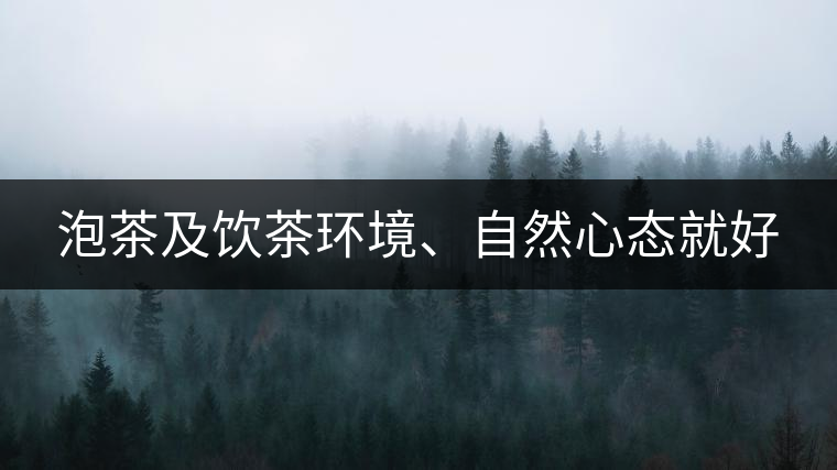 泡茶及飲茶環(huán)境、自然心態(tài)就好