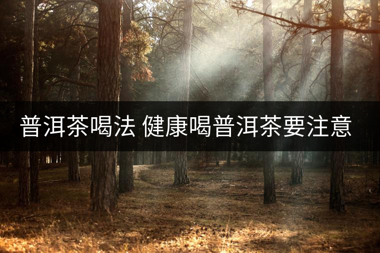 普洱茶喝法 健康喝普洱茶要注意的事項 普洱茶喝法 健康喝普洱茶要注意的事項
