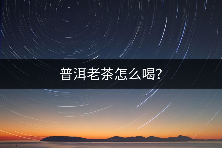 普洱老茶怎么喝？
