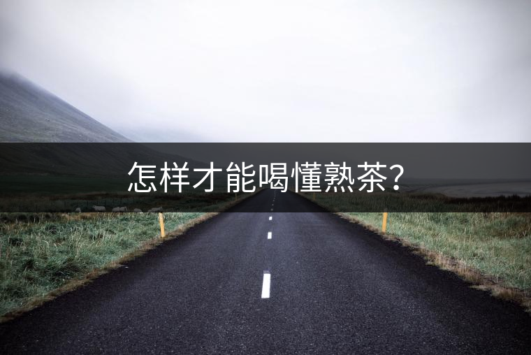 怎樣才能喝懂熟茶？