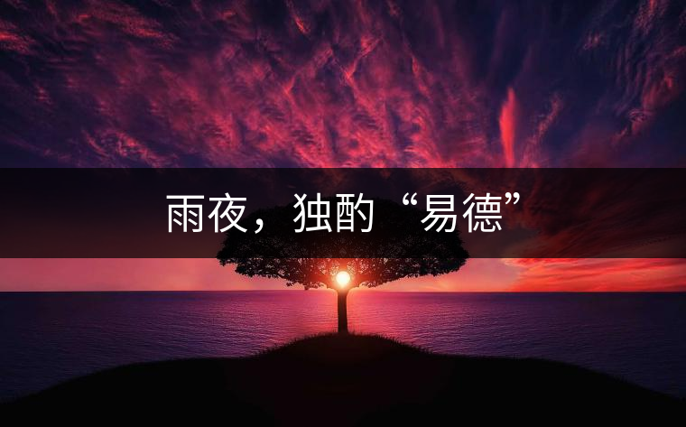 雨夜,獨酌“易德” 雨夜,獨酌“易德”