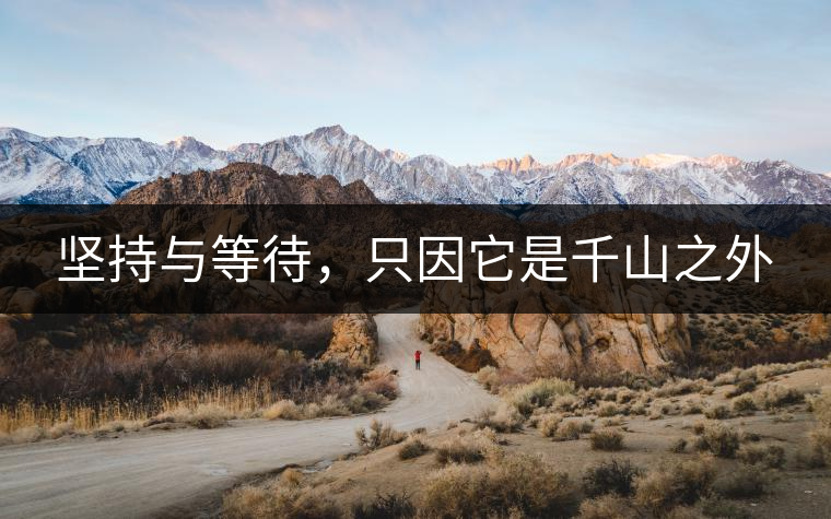 堅持與等待，只因它是千山之外