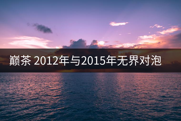 巔茶 2012年與2015年無界對泡啟示錄！