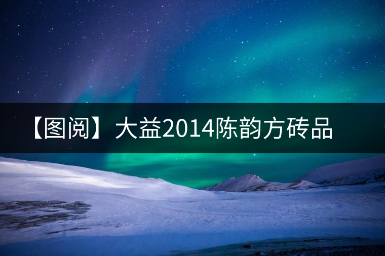 【圖閱】大益2014陳韻方磚品評(píng) 【圖閱】大益2014陳韻方磚品評(píng)