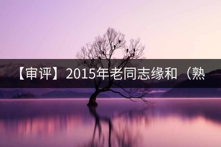 【審評】2015年老同志緣和（熟茶）