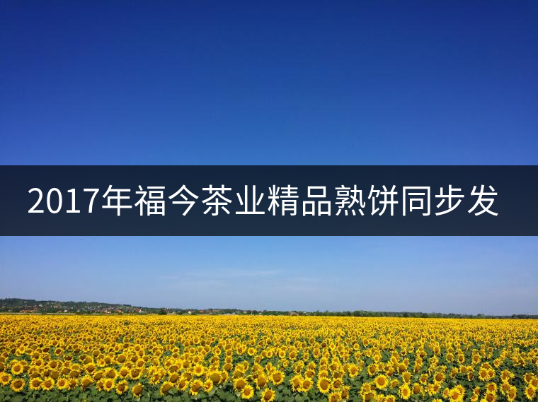 2017年福今茶業(yè)精品熟餅同步發(fā)售 2017年福今茶業(yè)精品熟餅同步發(fā)售