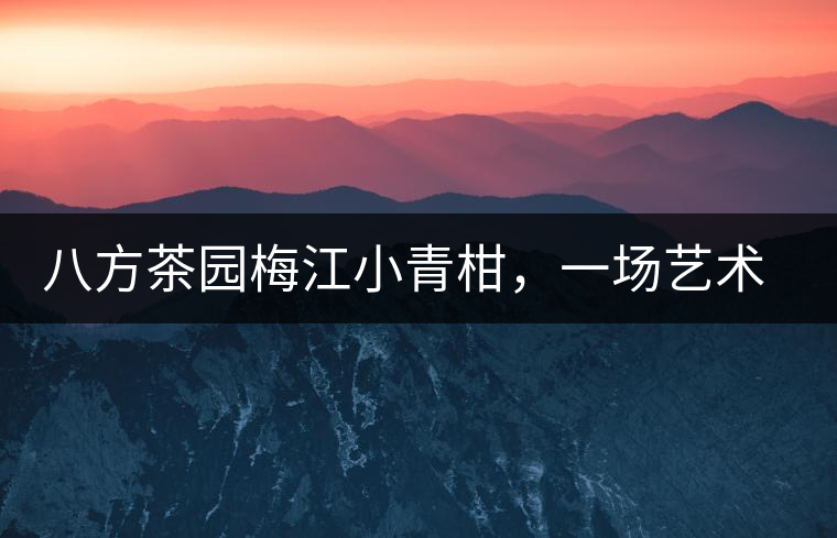 八方茶園梅江小青柑，一場藝術(shù)巔峰的際會【新品上市】！