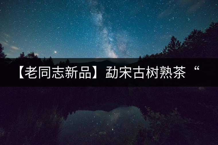 【老同志新品】勐宋古樹熟茶“ 夏雨”— 飲茶伴夏，只為您！