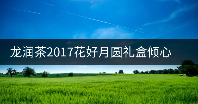 龍潤(rùn)茶2017花好月圓禮盒傾心登場(chǎng)，中秋有它才算團(tuán)圓！