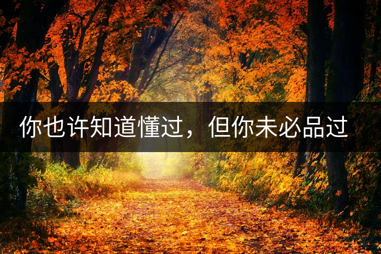 你也許知道懂過，但你未必品過磨烈