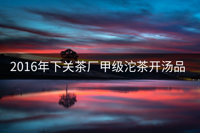 2016年下關(guān)茶廠甲級(jí)沱茶開湯品鑒 2016年下關(guān)茶廠甲級(jí)沱茶開湯品鑒