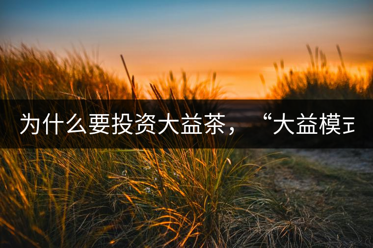 為什么要投資大益茶，“大益模式”告訴你！