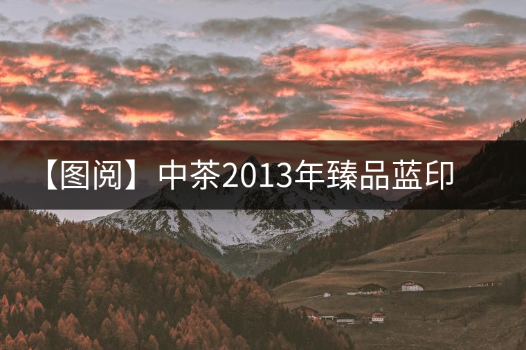 【圖閱】中茶2013年臻品藍(lán)印開(kāi)湯 【圖閱】中茶2013年臻品藍(lán)印開(kāi)湯