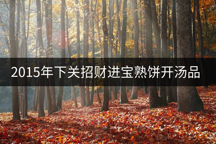2015年下關招財進寶熟餅開湯品鑒 2015年下關招財進寶熟餅開湯品鑒
