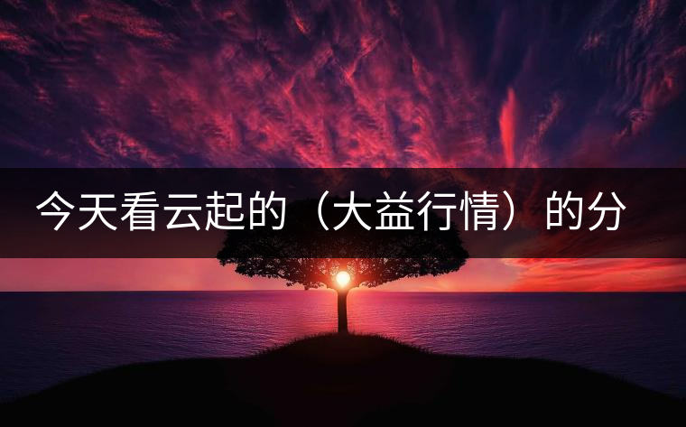 今天看云起的（大益行情）的分析報告，感受如下；轉(zhuǎn)化什么