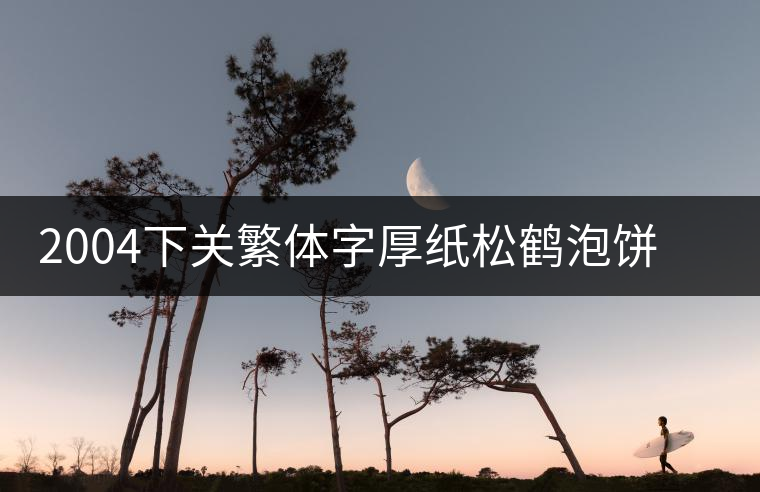 2004下關繁體字厚紙松鶴泡餅生茶開湯品鑒 2004下關繁體字厚紙松鶴泡餅生茶開湯品鑒