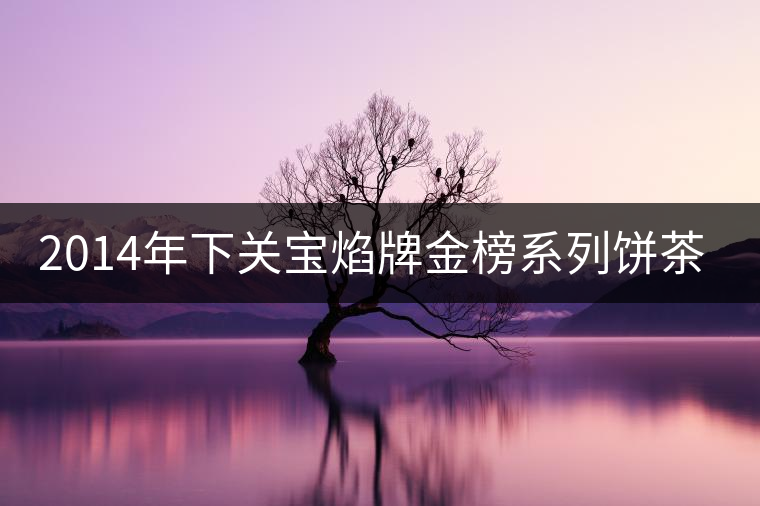 2014年下關寶焰牌金榜系列餅茶開湯