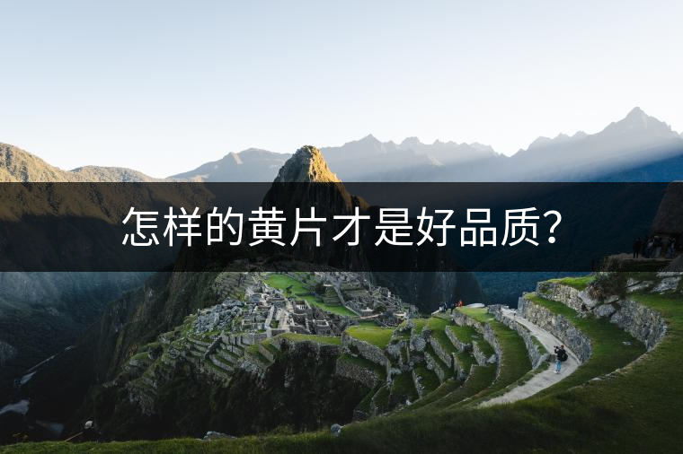 怎樣的黃片才是好品質(zhì)？