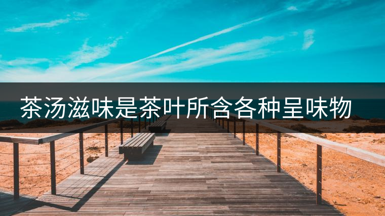 茶湯滋味是茶葉所含各種呈味物質(zhì)的綜合反映 茶湯滋味是茶葉所含各種呈味物質(zhì)的綜合反映