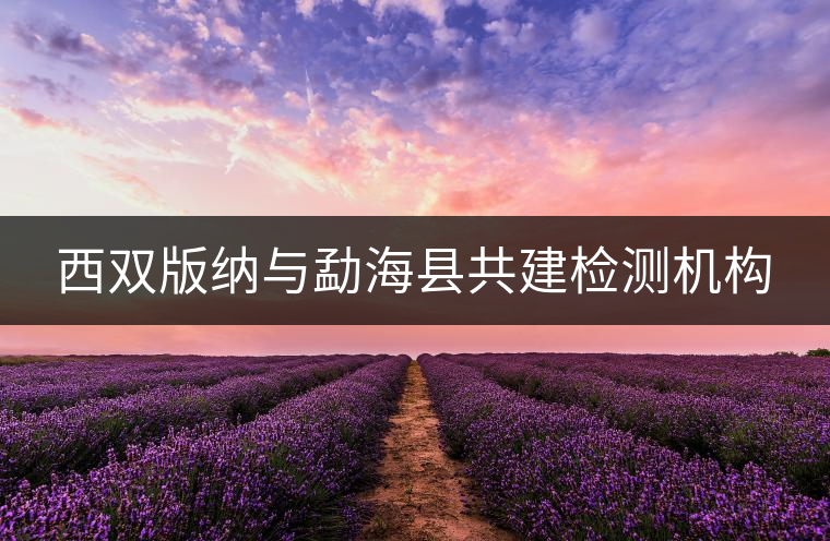 西雙版納與勐海縣共建檢測(cè)機(jī)構(gòu)