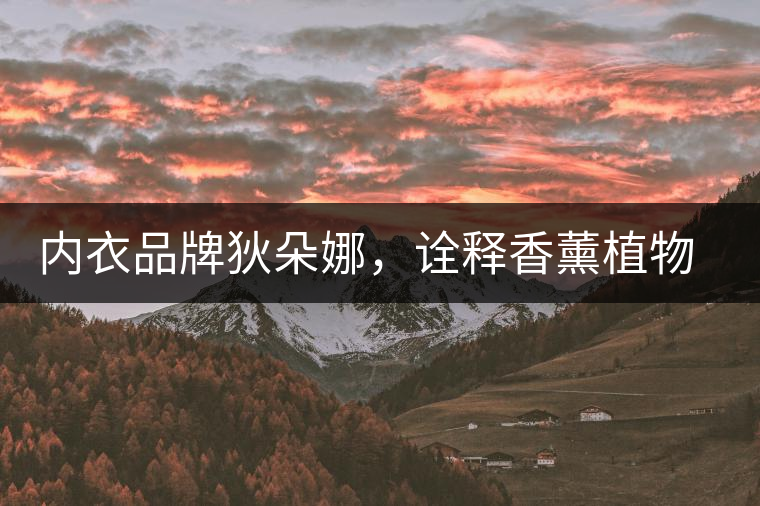 內(nèi)衣品牌狄朵娜，詮釋香薰植物精油內(nèi)衣新潮流！