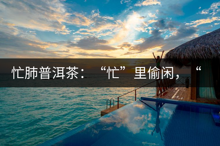 忙肺普洱茶：“忙”里偷閑，“肺”寧靜無以致遠(yuǎn)！