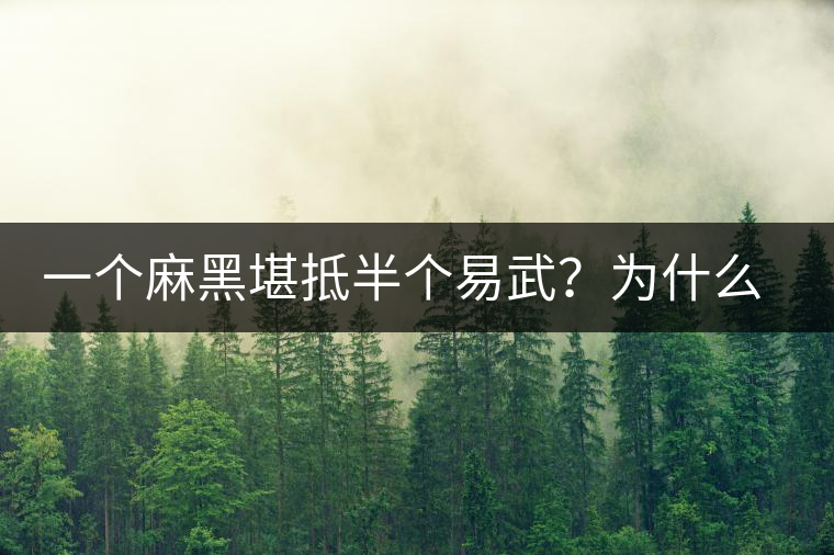 一個(gè)麻黑堪抵半個(gè)易武？為什么這么好喝？