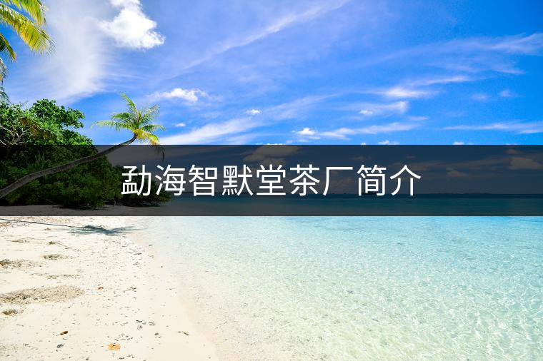 勐海智默堂茶廠簡(jiǎn)介 勐海智默堂茶廠簡(jiǎn)介