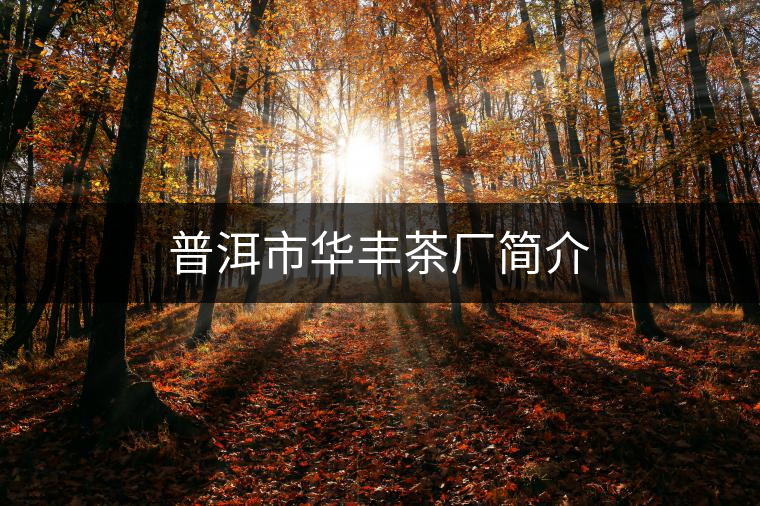 普洱市華豐茶廠簡介 普洱市華豐茶廠簡介
