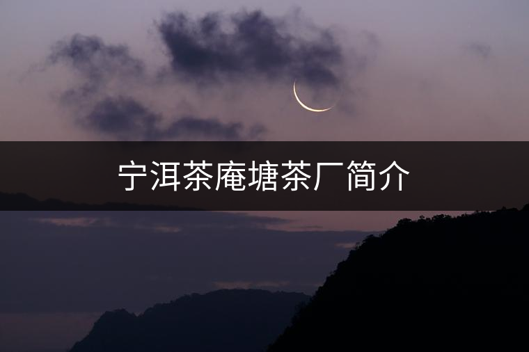 寧洱茶庵塘茶廠簡介 寧洱茶庵塘茶廠簡介