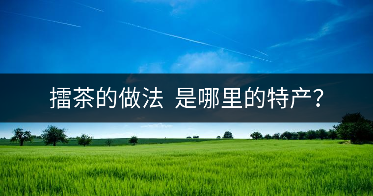 擂茶的做法  是哪里的特產(chǎn)？