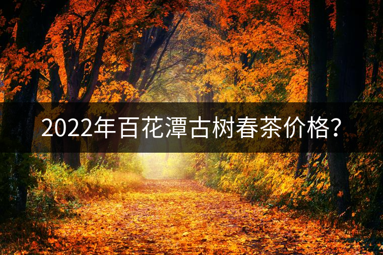 2022年百花潭古樹春茶價格？