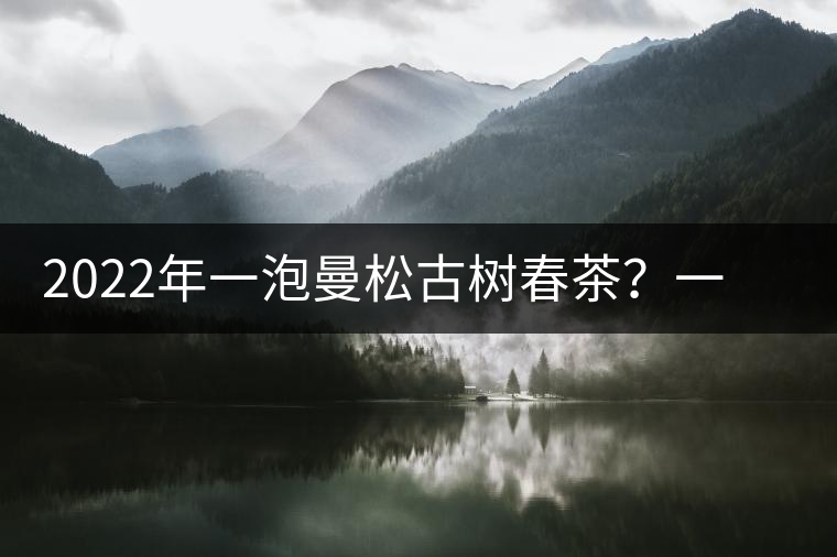 2022年一泡曼松古樹春茶？一飲帝王味……