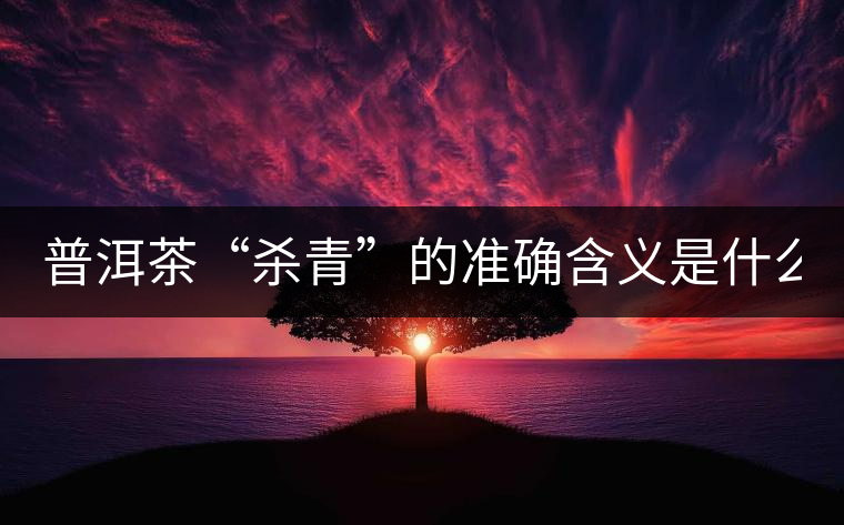 普洱茶“殺青”的準(zhǔn)確含義是什么？