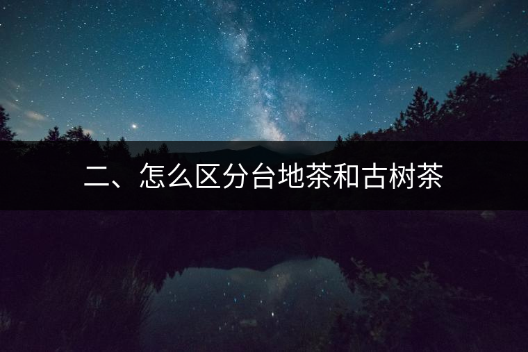 二、怎么區(qū)分臺(tái)地茶和古樹(shù)茶