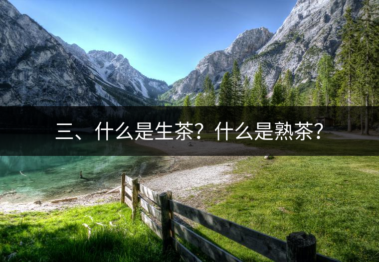 三、什么是生茶？什么是熟茶？