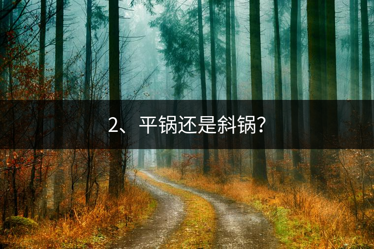 2、平鍋還是斜鍋？