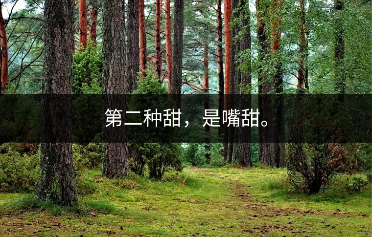 第二種甜，是嘴甜。