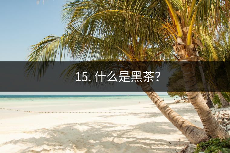 ? 15. 什么是黑茶？