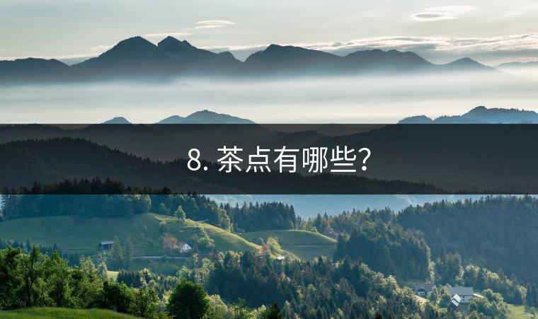 ?? 8. 茶點(diǎn)有哪些？