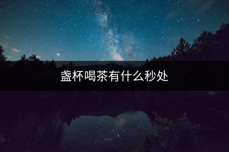 盞杯喝茶有什么秒處